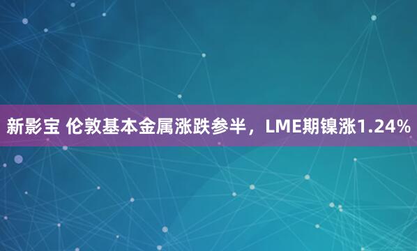 新影宝 伦敦基本金属涨跌参半，LME期镍涨1.24%