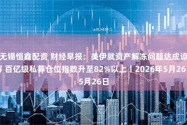 无锡恒鑫配资 财经早报：美伊就资产解冻问题达成谅解 百亿级私募仓位指数升至82%以上丨2026年5月26日